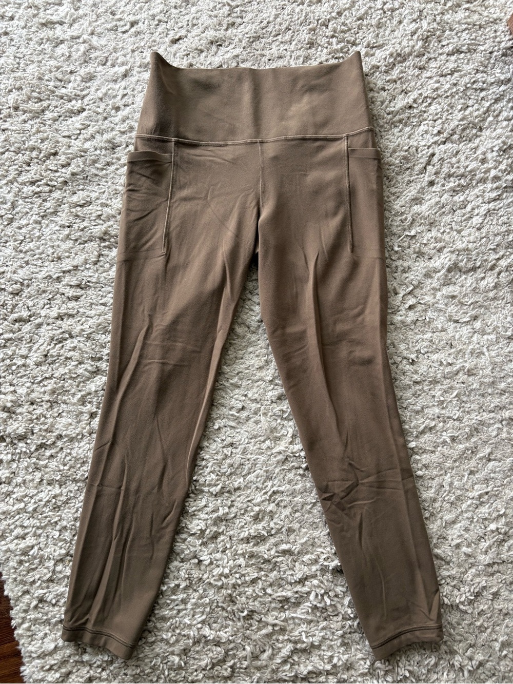 Athleta Brown High-Rise Leggings with Pockets